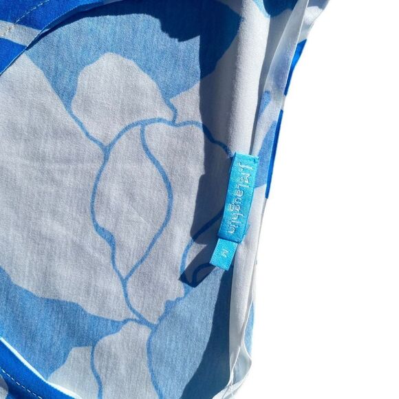 J.McLaughlin Women's Blue Floral Vintage Hawaiian Dress M - Picture 3 of 9